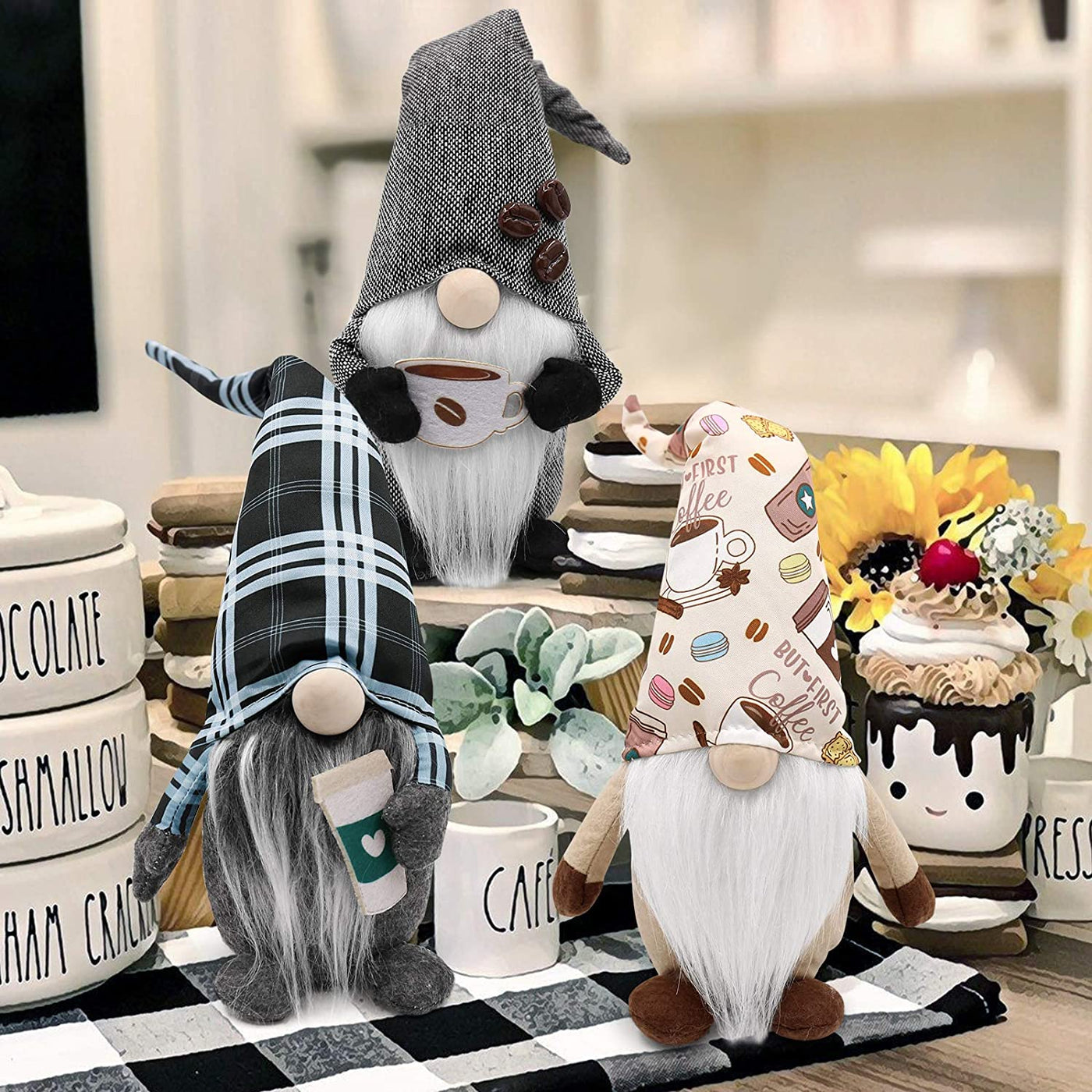 Valentine's Day Gift-Lovely Plush Coffee Gnome Doll For Novelty Gift And Decoration