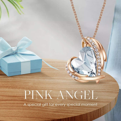Mother's Day Gift Personalized Birthstone Love Heart Pendant Necklaces