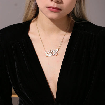 Mother's Day Gift Love Couple Name Necklace