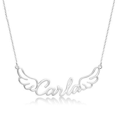Mother's Day Gift Personalized Angel Wings Name Necklace