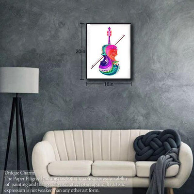 Paper Filigree painting Kit- Violin