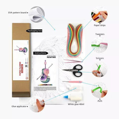 Paper Filigree painting Kit- Violin