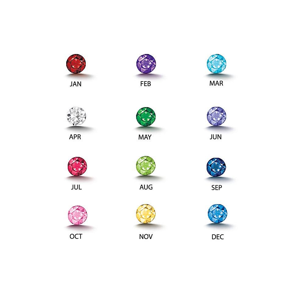 Mother's Day Gift cane necklace with birthstone