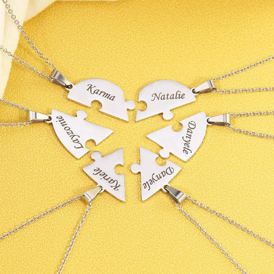Personalized Heart Puzzle Name Necklace