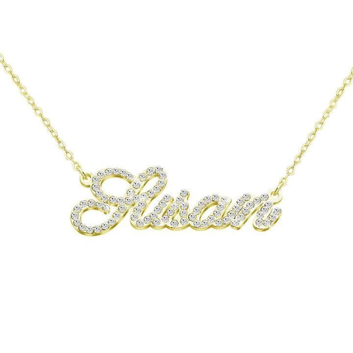 Personalized Shiny Diamond Name Necklace