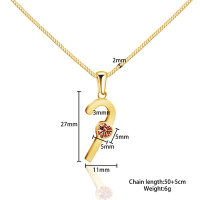 Mother's Day GIft cane necklace with birthstone