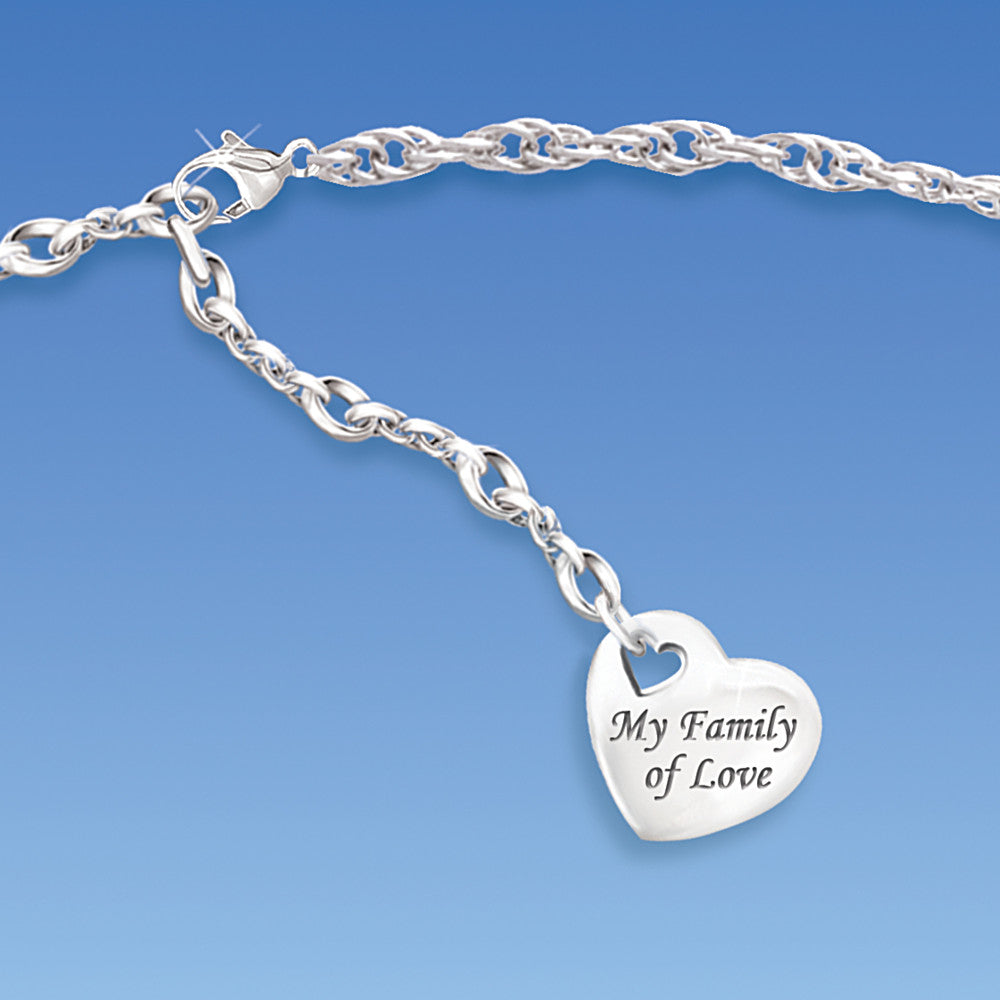 "Circle Of Love" Family Crystal Birthstone Pendant Necklace