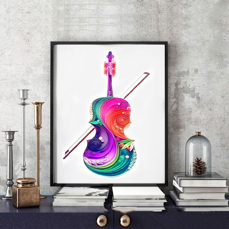 Paper Filigree painting Kit- Violin