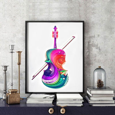 Paper Filigree painting Kit- Violin