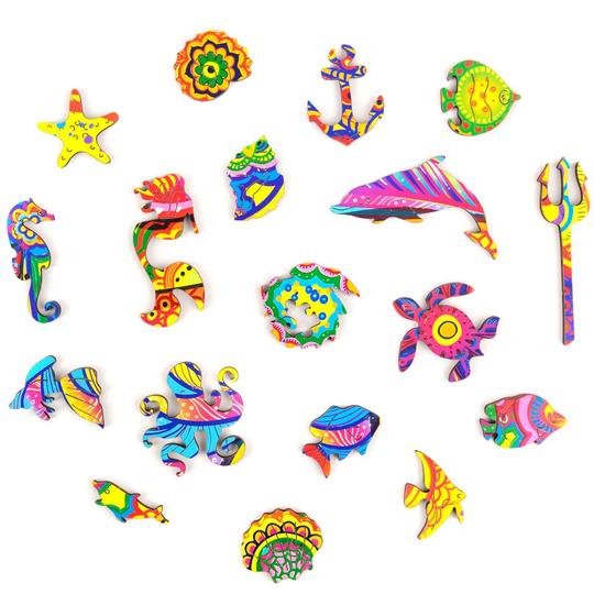 Wooden Jigsaw Puzzle Shining Fish
