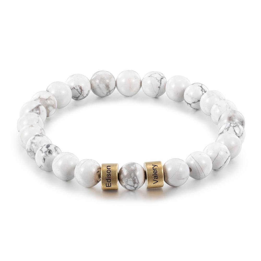 Tiger Eye Men Bracelet Personalized with Beaded Warp Bracelet Grey