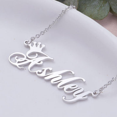 Mother's Day Gift Personalized Name Crown Necklace