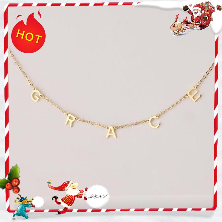 Mother's Day Gift A to Z Initial Choker Necklace Personalized Letter Name Necklace