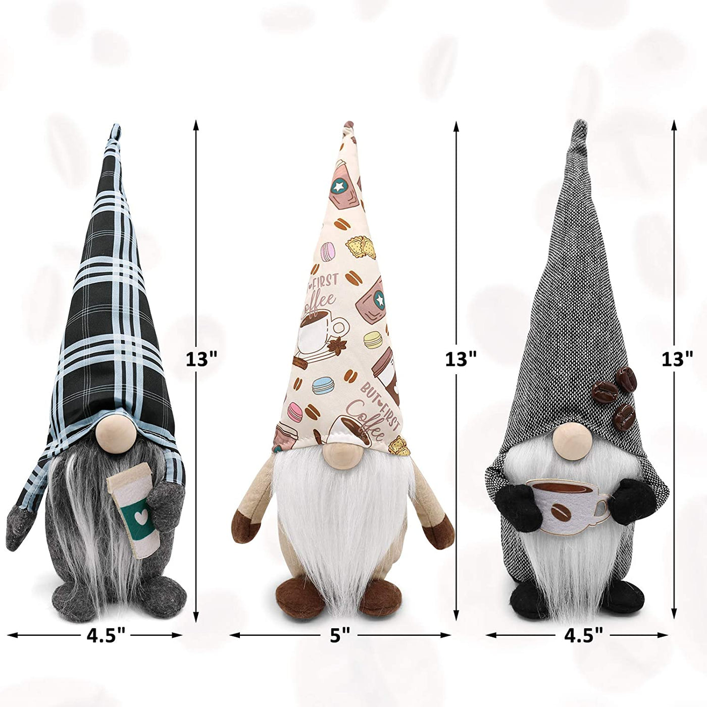 Valentine's Day Gift-Lovely Plush Coffee Gnome Doll For Novelty Gift And Decoration
