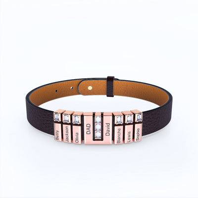 Father's Day Gifts Men's Bracelet With Crystal Charms for Dad