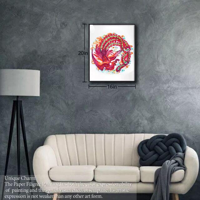 Paper Filigree painting Kit - Phoenix