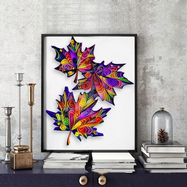 Paper Filigree painting Kit- Maple Leaf