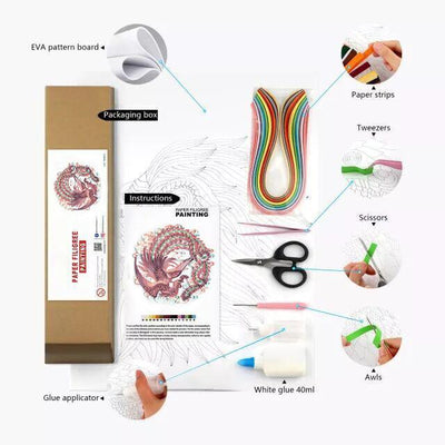 Paper Filigree painting Kit - Phoenix