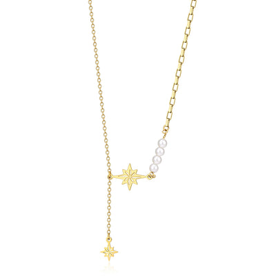 Mother's Day Gift Eight-pointed star tassel pendant necklace