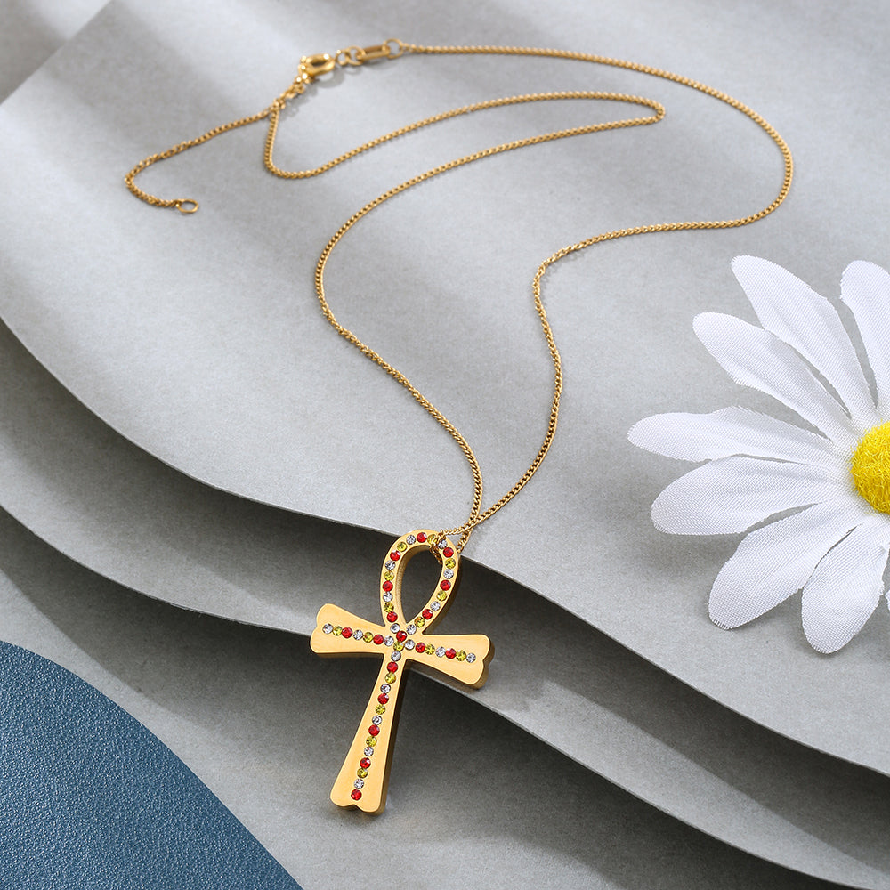 Mother's Day Gift Gold Ankh Charm Necklace