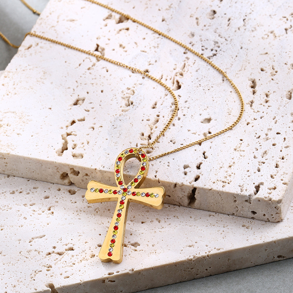 Mother's Day Gift Gold Ankh Charm Necklace