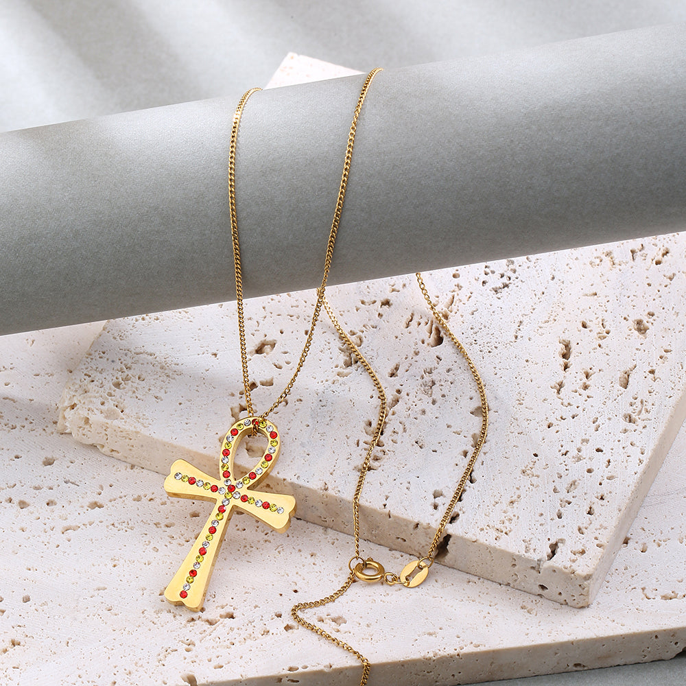 Mother's Day Gift Gold Ankh Charm Necklace