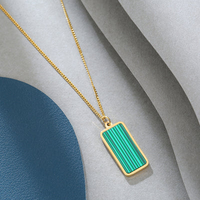 Mother's Day Gift Rectangular Pendant Set Acrylic Necklace