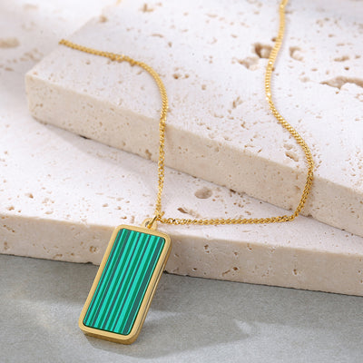 Mother's Day Gift Rectangular Pendant Set Acrylic Necklace