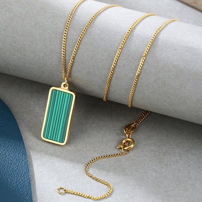 Mother's Day Gift Rectangular Pendant Set Acrylic Necklace