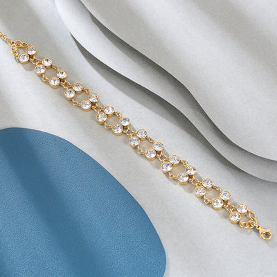 Mother's Day Gift Gold Plated Crystal Bracelet