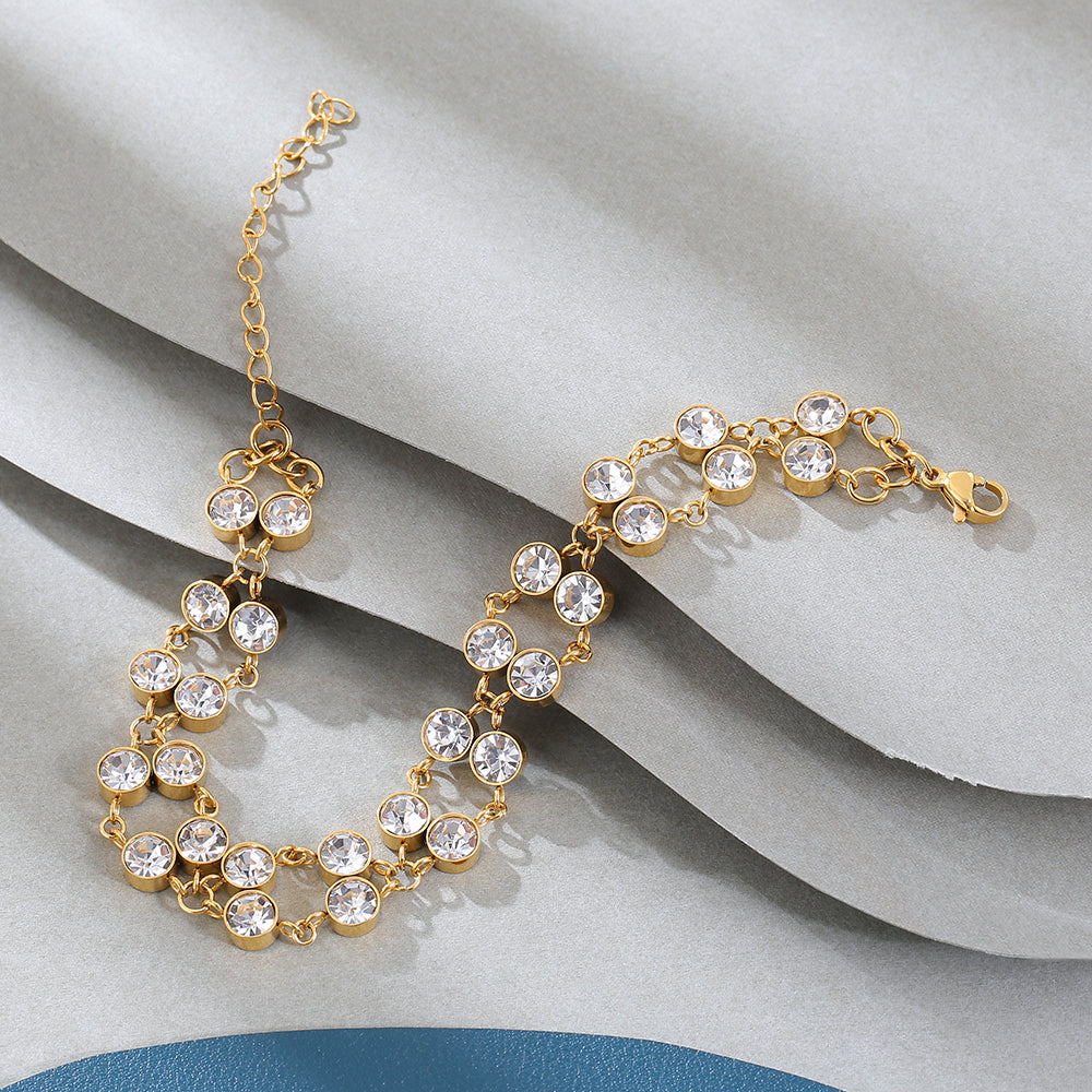 Mother's Day Gift Gold Plated Crystal Bracelet