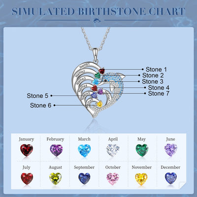 Mother's Day Gift Personalized Heart Dolphin Necklace