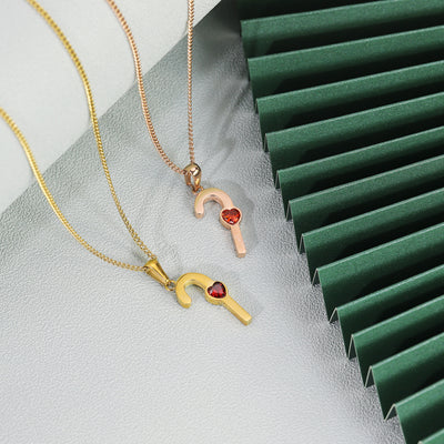 Mother's Day GIft cane necklace with birthstone