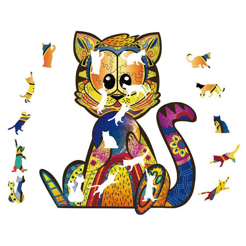 Wooden Jigsaw Puzzle Cute Cat