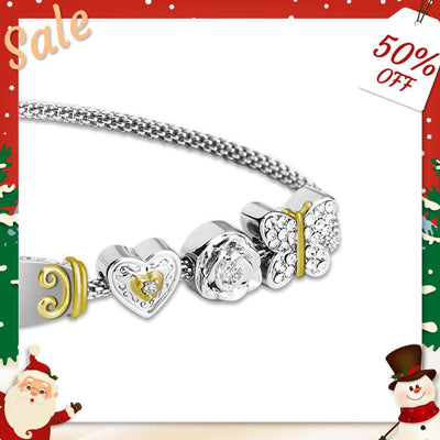 Christmas Gift Granddaughter Bolo Bracelet With Personalized Engravings
