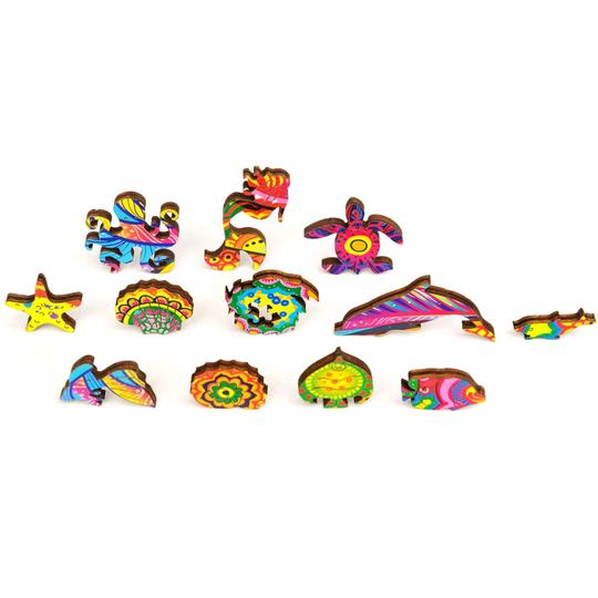 Wooden Jigsaw Puzzle Shining Fish