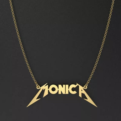 Mother's Day Gift Handmade Personalized Metallica Style Name Necklace