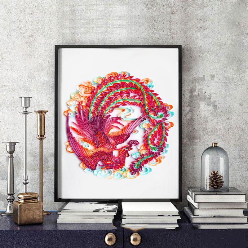 Paper Filigree painting Kit - Phoenix