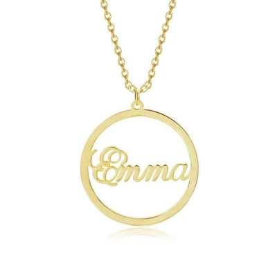 Mother's Day Gift Personalized Round Pendant Necklace