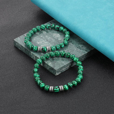 Tiger Eye Men Bracelet Personalized with Beaded Warp Bracelet Grey