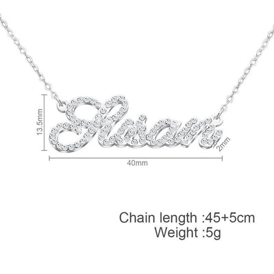Mother's Day Gift Sparkling Diamond Personlized Name Necklace