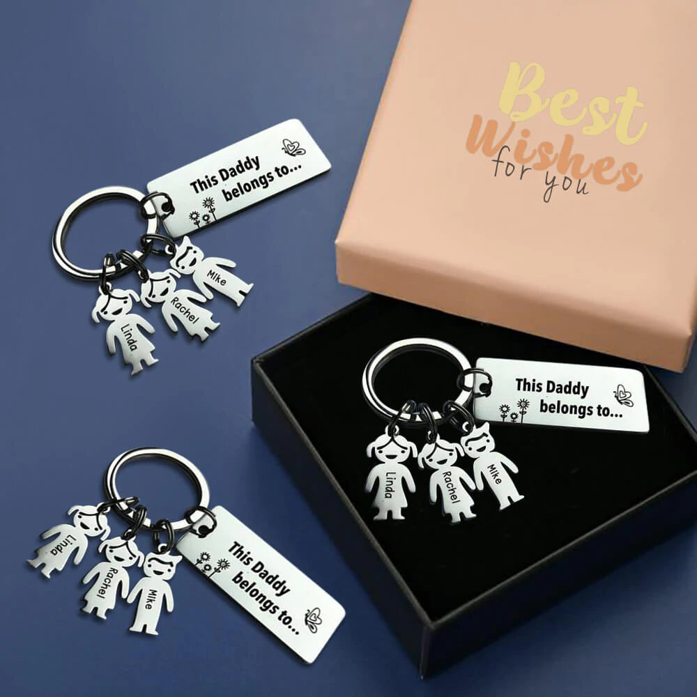 Mother's Day Gift Customized Family Kids Charm Keychain