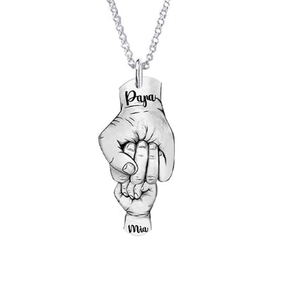 Mother's Day Gift Personalized Name Hand Necklace