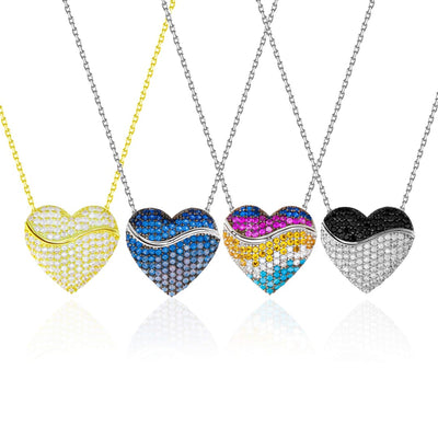 Mother's Day Gift Custom Name Heart Necklace
