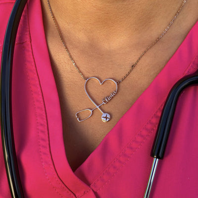 Mother's Day Gift Personalized Stethoscope Necklace