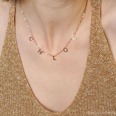 Mother's Day Gift A to Z Initial Choker Necklace Personalized Letter Name Necklace