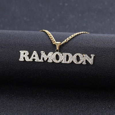 Mother's Day Gift Iced Out Crystal Name Necklace