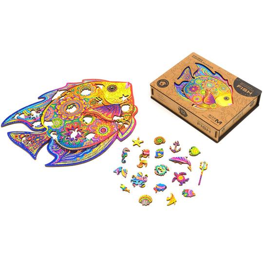 Wooden Jigsaw Puzzle Shining Fish