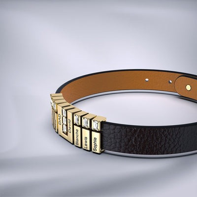 Father's Day Gifts Men's Bracelet With Crystal Charms for Dad