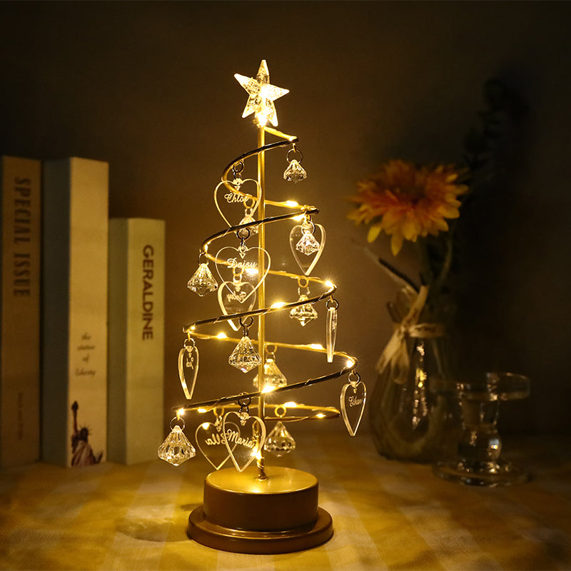 Mother's Day Gift Custom Name Crystal Tree Lights